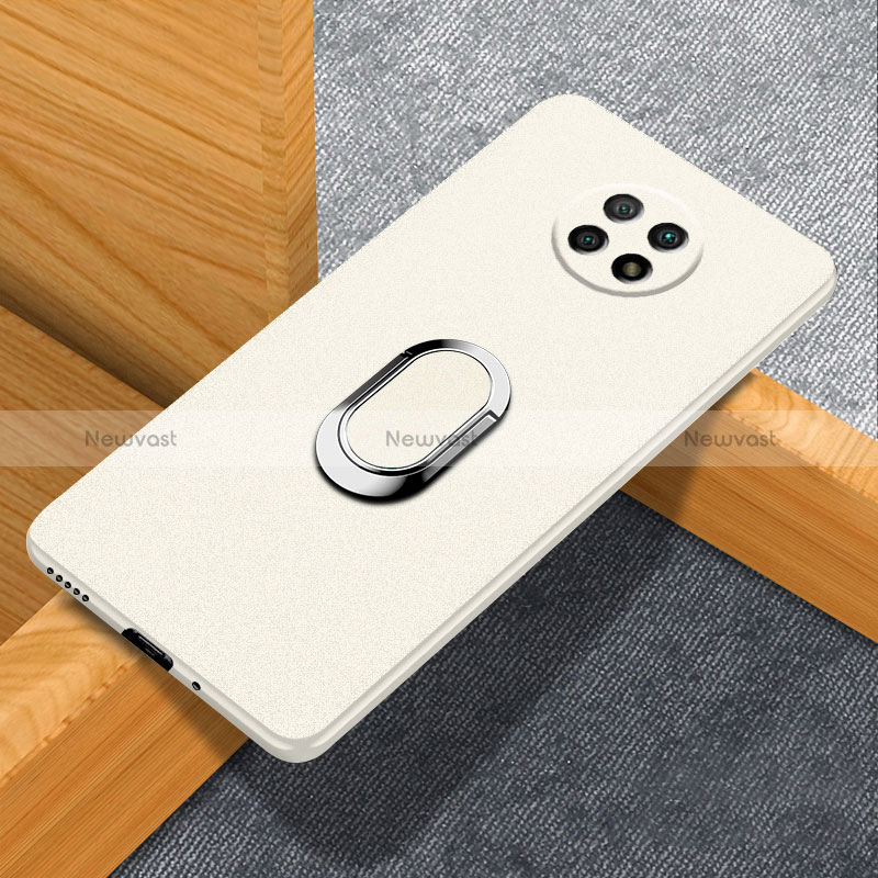 Hard Rigid Plastic Matte Finish Case Cover with Magnetic Finger Ring Stand for Xiaomi Redmi Note 9 5G