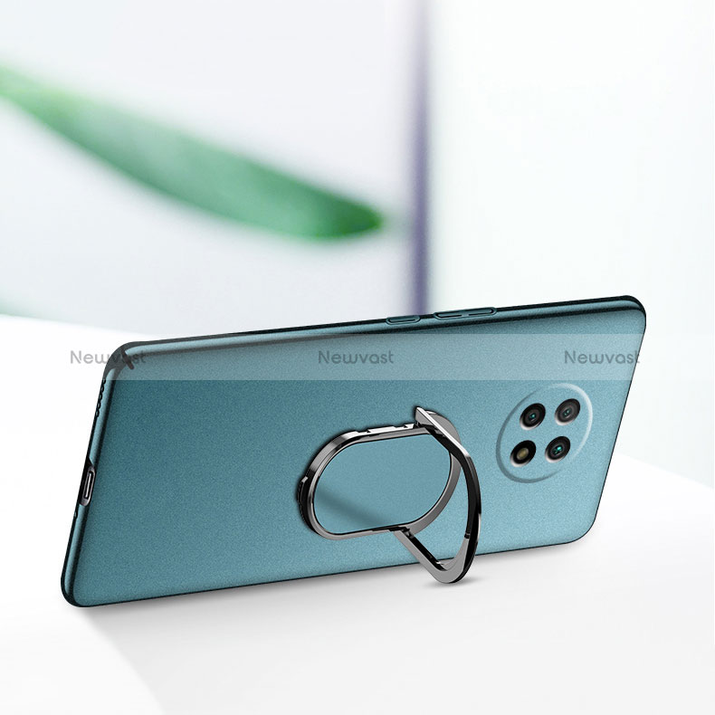 Hard Rigid Plastic Matte Finish Case Cover with Magnetic Finger Ring Stand for Xiaomi Redmi Note 9 5G