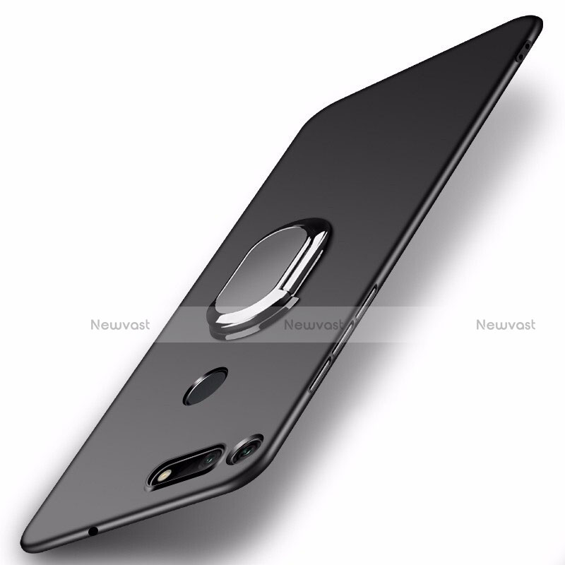 Hard Rigid Plastic Matte Finish Case Cover with Magnetic Finger Ring Stand P01 for Huawei Honor View 20