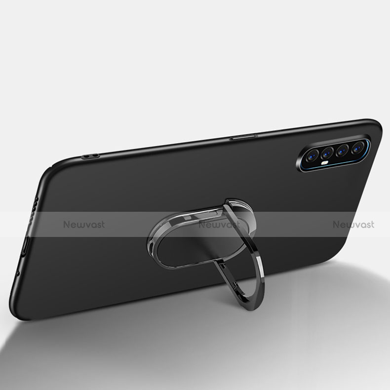 Hard Rigid Plastic Matte Finish Case Cover with Magnetic Finger Ring Stand P01 for Oppo Reno3 Pro