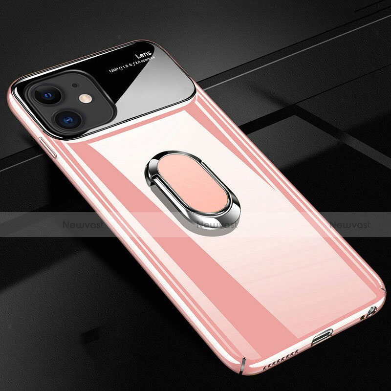 Hard Rigid Plastic Matte Finish Case Cover with Magnetic Finger Ring Stand P02 for Apple iPhone 11