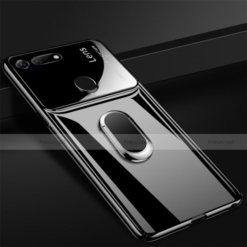 Hard Rigid Plastic Matte Finish Case Cover with Magnetic Finger Ring Stand P02 for Huawei Honor View 20