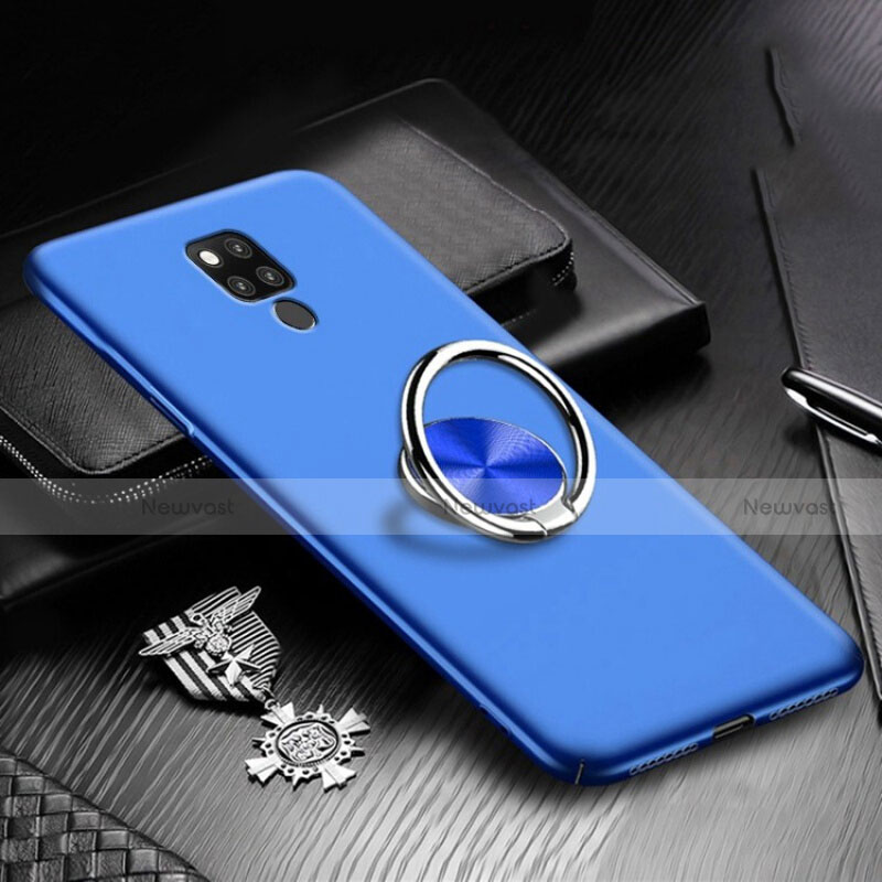 Hard Rigid Plastic Matte Finish Case Cover with Magnetic Finger Ring Stand P02 for Huawei Mate 20 X 5G