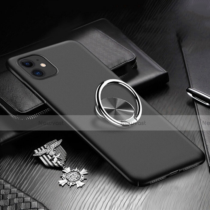 Hard Rigid Plastic Matte Finish Case Cover with Magnetic Finger Ring Stand P03 for Apple iPhone 11