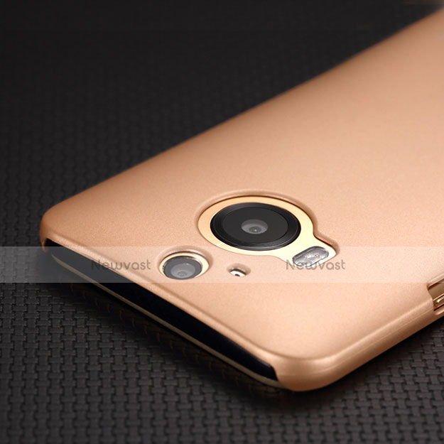 Hard Rigid Plastic Matte Finish Case for HTC One M9 Plus Gold