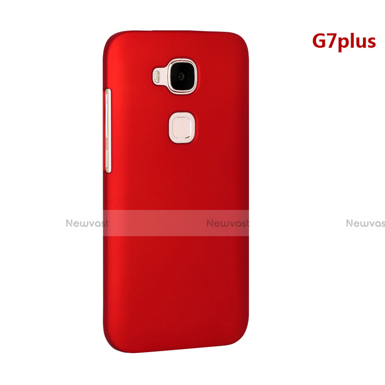 Hard Rigid Plastic Matte Finish Case for Huawei G7 Plus Red