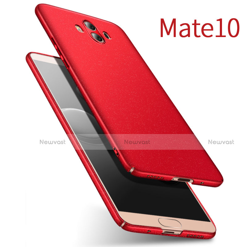 Hard Rigid Plastic Matte Finish Case for Huawei Mate 10 Red