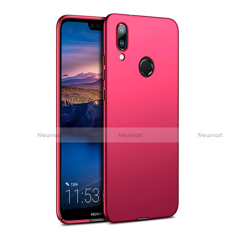 Hard Rigid Plastic Matte Finish Case for Huawei P20 Lite Red