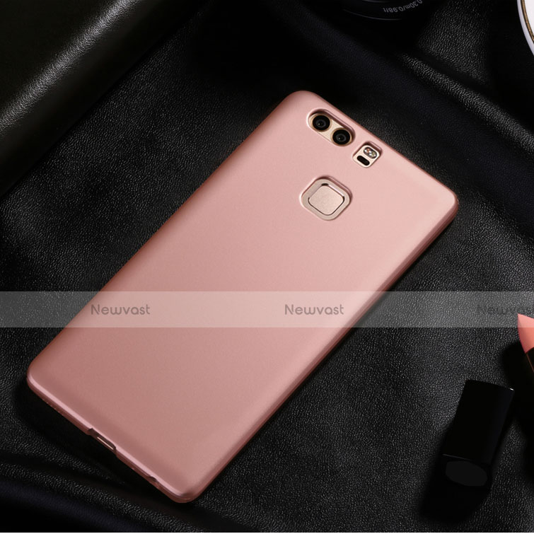 Hard Rigid Plastic Matte Finish Case for Huawei P9 Plus Rose Gold