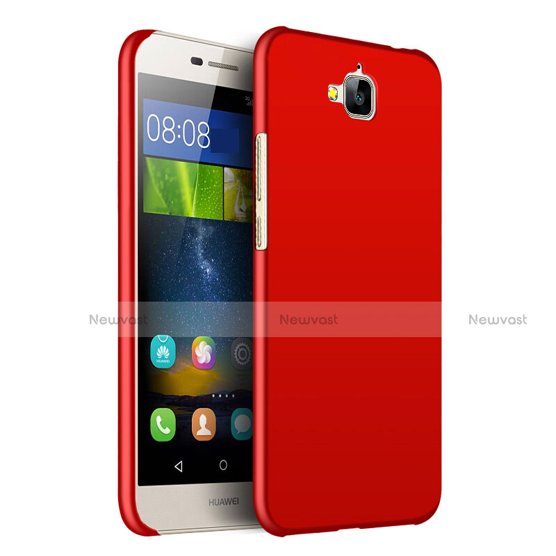 Hard Rigid Plastic Matte Finish Case for Huawei Y6 Pro Red