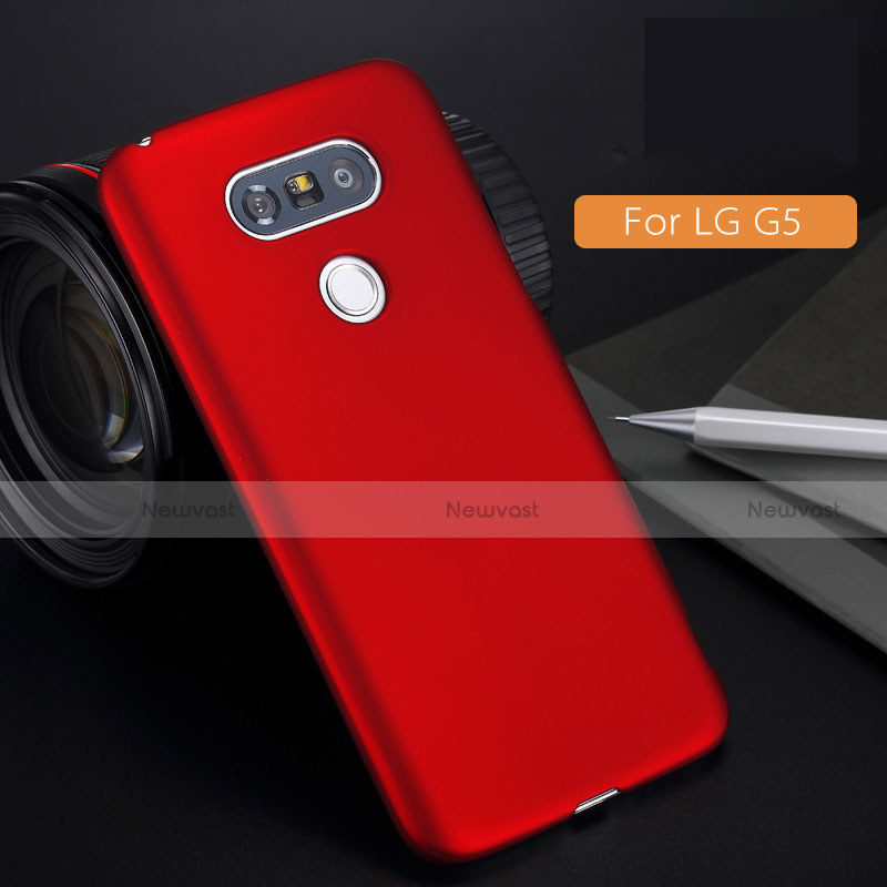 Hard Rigid Plastic Matte Finish Case for LG G5 Red