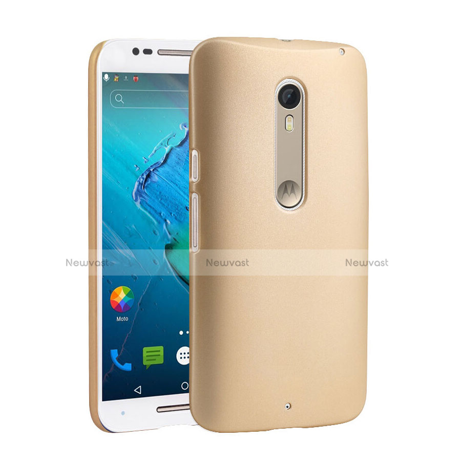 Hard Rigid Plastic Matte Finish Case for Motorola Moto X Style Gold