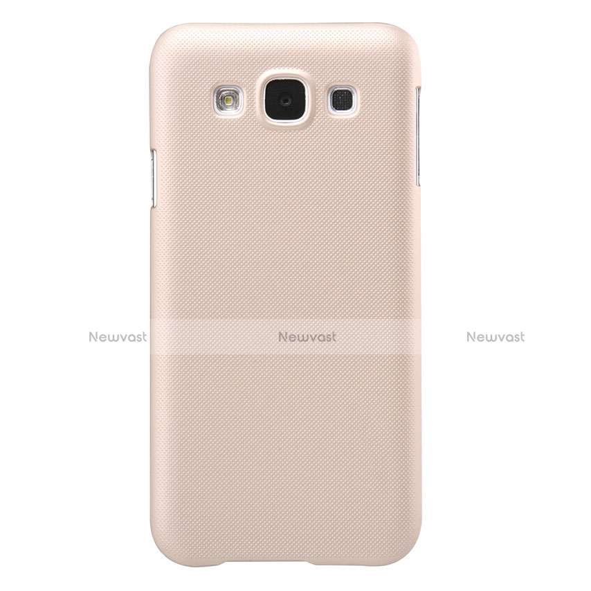 Hard Rigid Plastic Matte Finish Case for Samsung Galaxy E5 SM-E500F E500H Gold