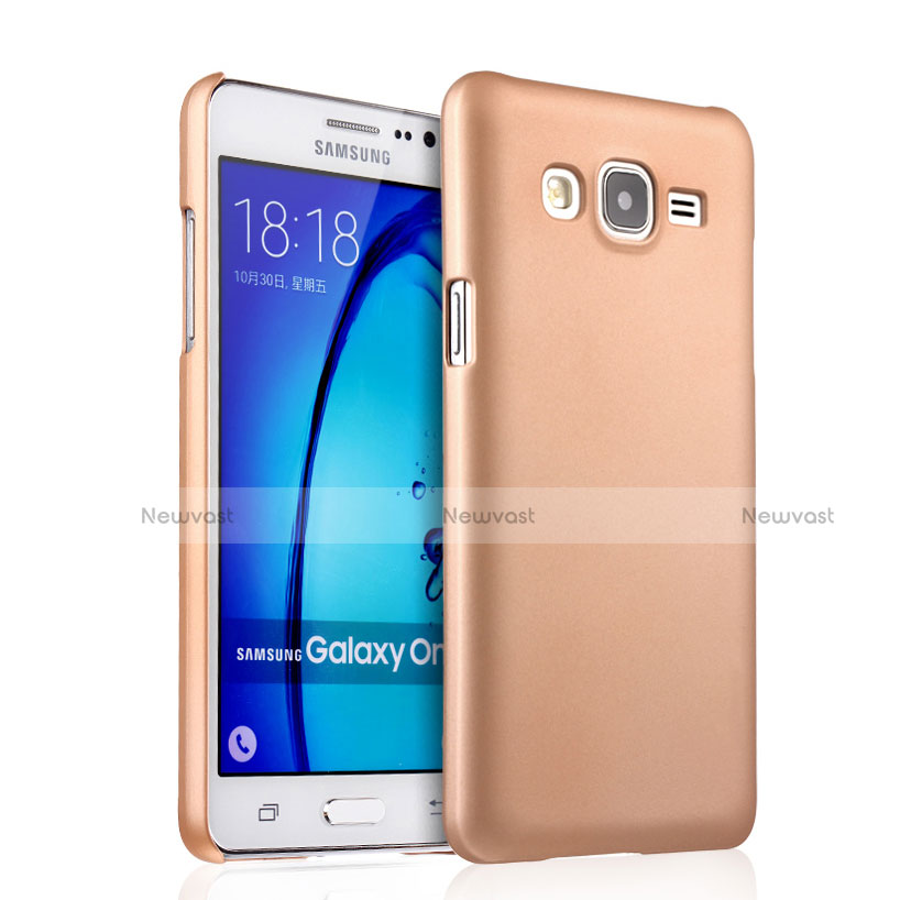 Hard Rigid Plastic Matte Finish Case for Samsung Galaxy On7 G600FY Gold