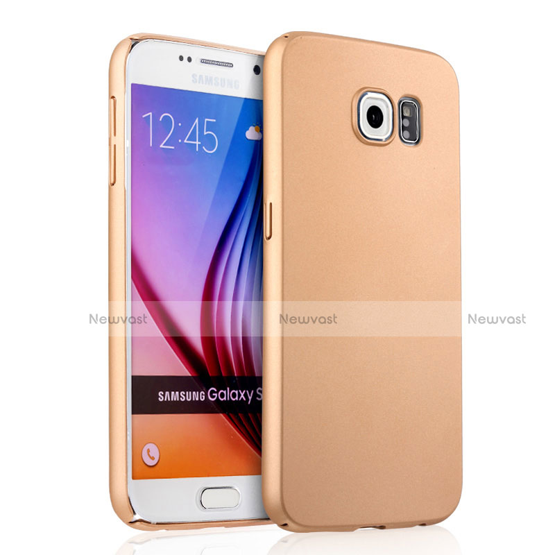 Hard Rigid Plastic Matte Finish Case for Samsung Galaxy S6 SM-G920 Gold