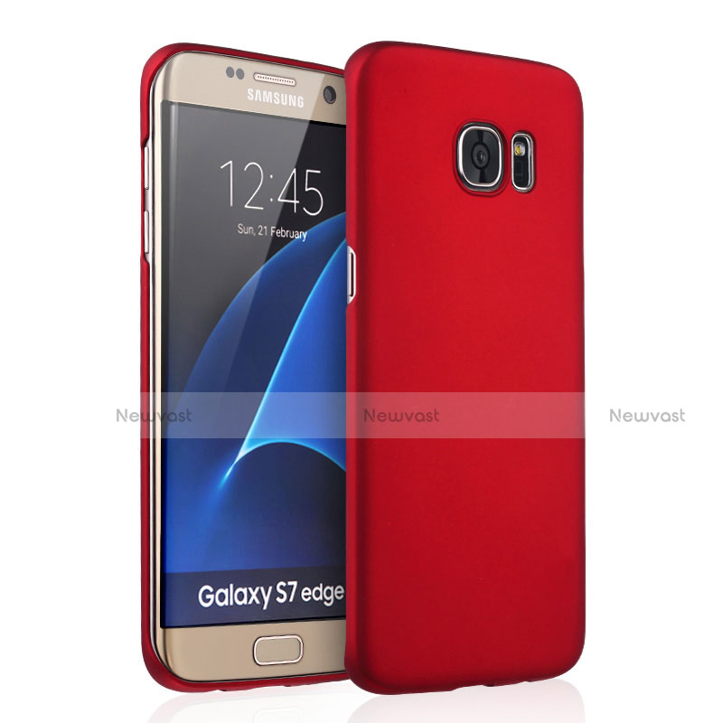 Hard Rigid Plastic Matte Finish Case for Samsung Galaxy S7 Edge G935F Red