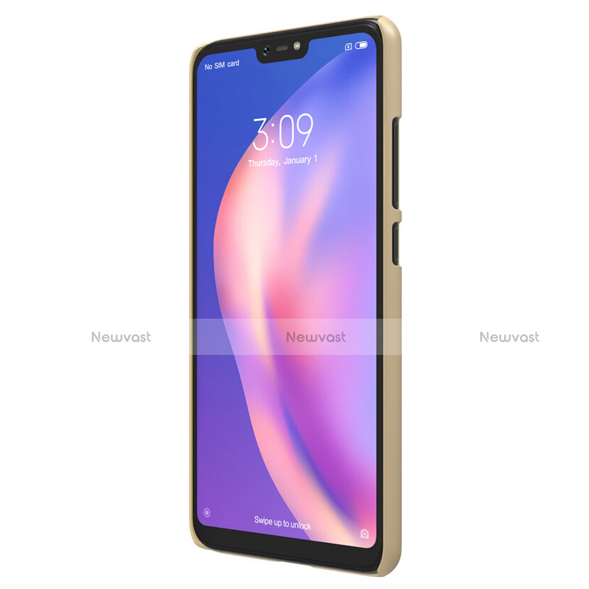 Hard Rigid Plastic Matte Finish Case for Xiaomi Mi 8 Lite Gold