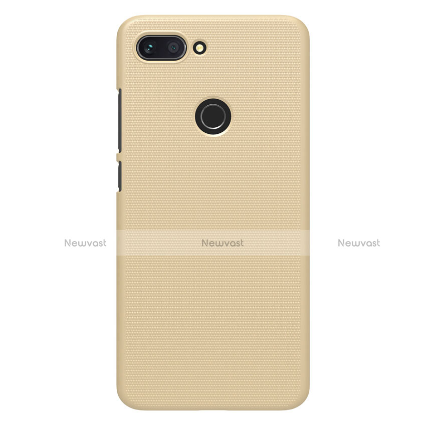 Hard Rigid Plastic Matte Finish Case for Xiaomi Mi 8 Lite Gold