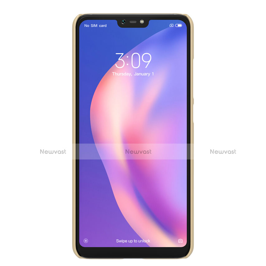 Hard Rigid Plastic Matte Finish Case for Xiaomi Mi 8 Lite Gold