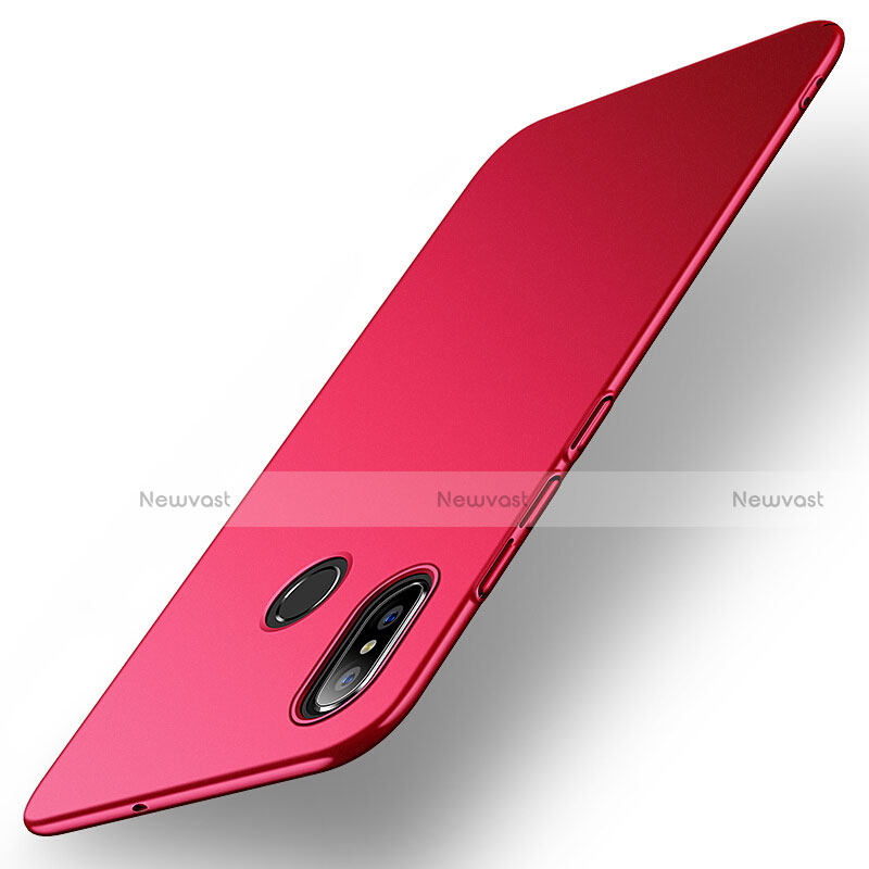 Hard Rigid Plastic Matte Finish Case for Xiaomi Mi 8 Red