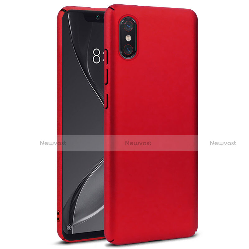 Hard Rigid Plastic Matte Finish Case for Xiaomi Mi 8 Screen Fingerprint Edition Red