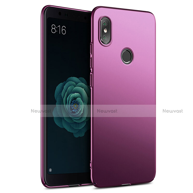 Hard Rigid Plastic Matte Finish Case for Xiaomi Mi A2 Purple