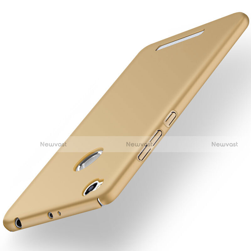 Hard Rigid Plastic Matte Finish Case for Xiaomi Redmi 3 High Edition Gold