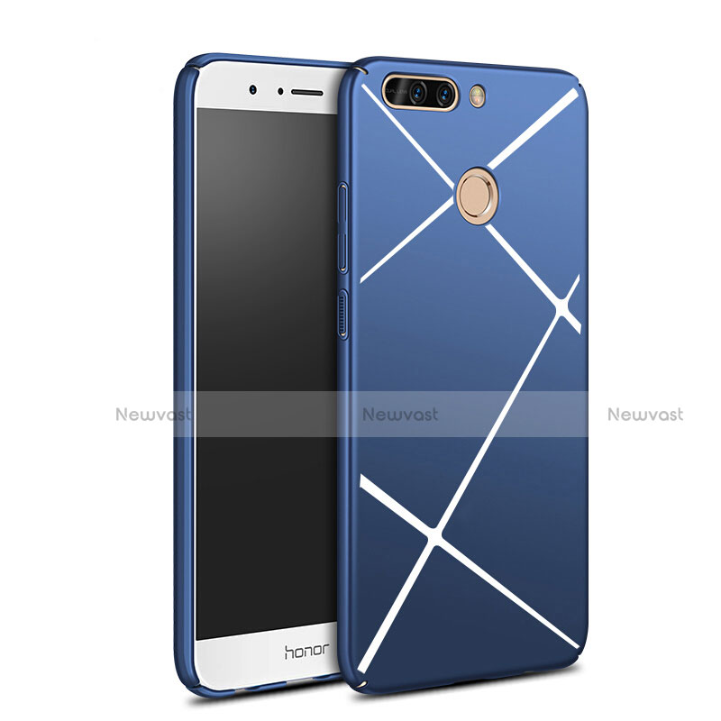 Hard Rigid Plastic Matte Finish Case Line for Huawei Honor 8 Pro Blue