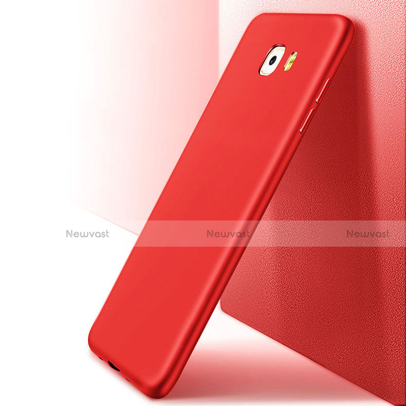 Hard Rigid Plastic Matte Finish Case M01 for Samsung Galaxy C9 Pro C9000 Red