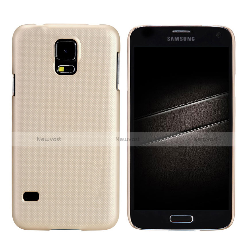 Hard Rigid Plastic Matte Finish Case M02 for Samsung Galaxy S5 Duos Plus Gold