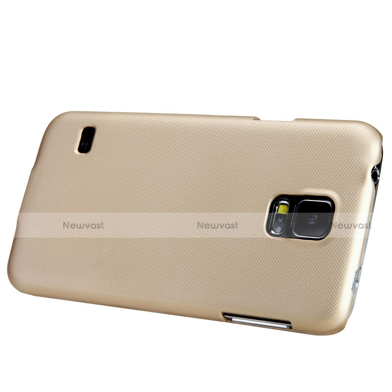 Hard Rigid Plastic Matte Finish Case M02 for Samsung Galaxy S5 Duos Plus Gold