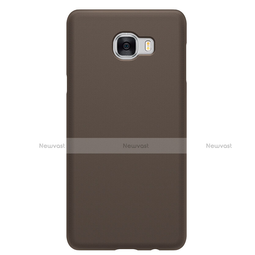 Hard Rigid Plastic Matte Finish Case M08 for Samsung Galaxy C7 SM-C7000 Brown