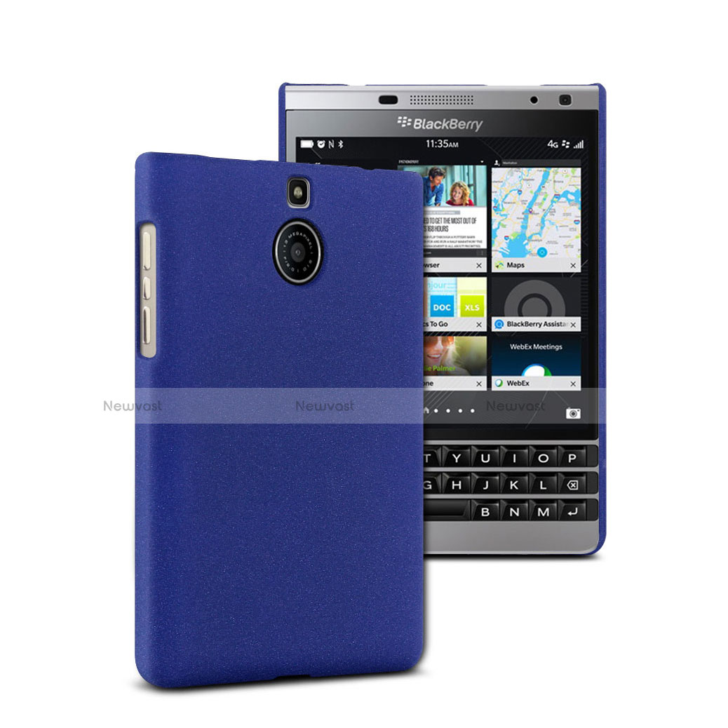 Hard Rigid Plastic Matte Finish Cover for Blackberry Passport Silver Edition Blue