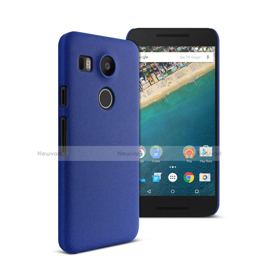 Hard Rigid Plastic Matte Finish Cover for Google Nexus 5X Blue