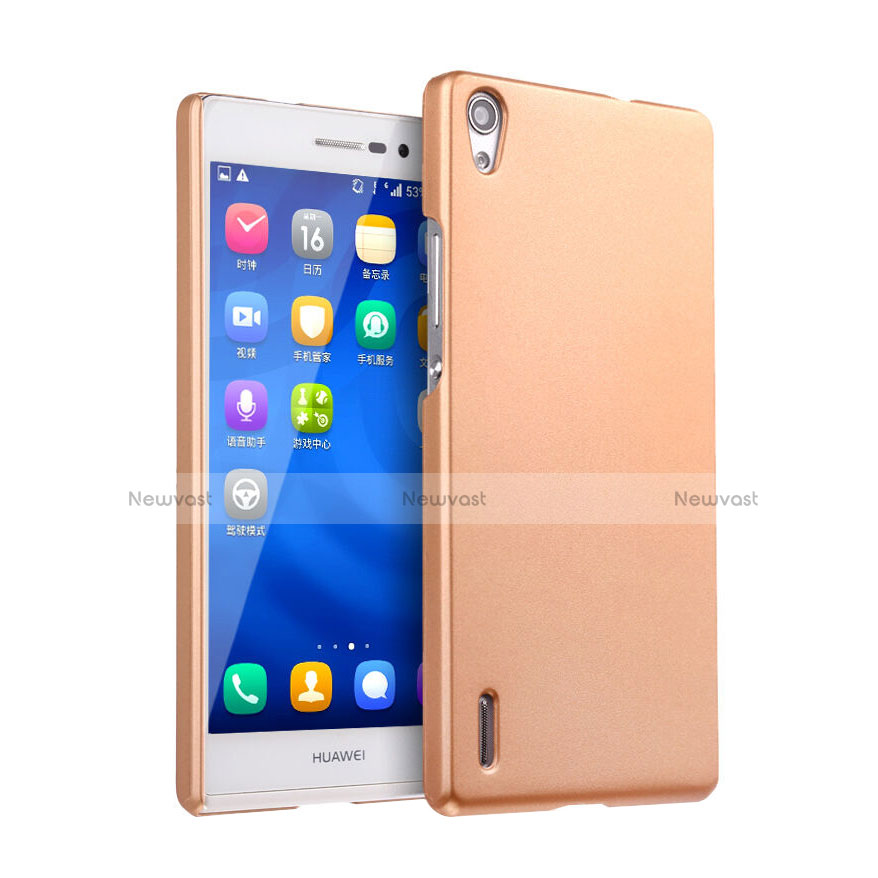 Hard Rigid Plastic Matte Finish Cover for Huawei Ascend P7 Gold