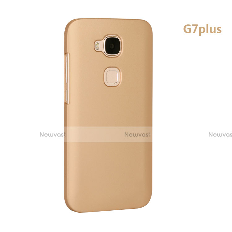 Hard Rigid Plastic Matte Finish Cover for Huawei G7 Plus Gold