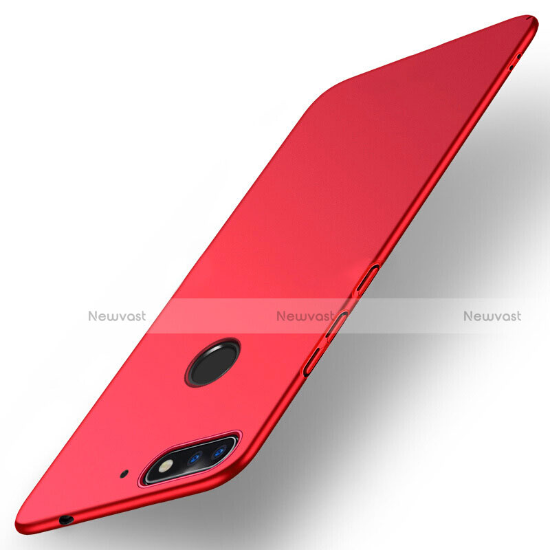 Hard Rigid Plastic Matte Finish Cover for Huawei Y6 Prime (2018) Red