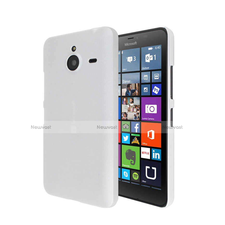 Hard Rigid Plastic Matte Finish Cover for Microsoft Lumia 640 XL Lte White