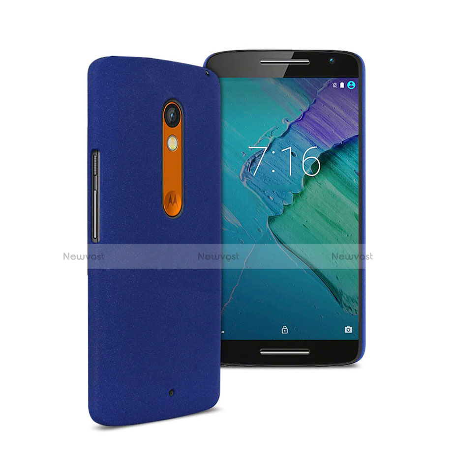 Hard Rigid Plastic Matte Finish Cover for Motorola Moto X Play Blue