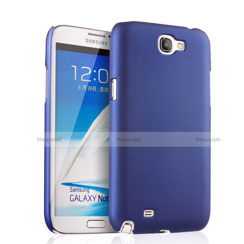 Hard Rigid Plastic Matte Finish Cover for Samsung Galaxy Note 2 N7100 N7105 Blue