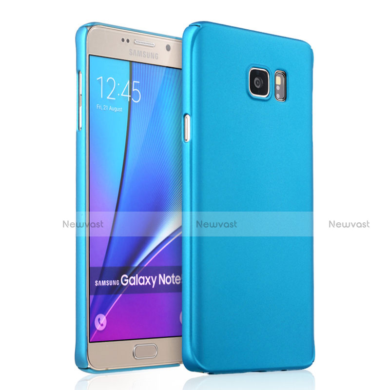 Hard Rigid Plastic Matte Finish Cover for Samsung Galaxy Note 5 N9200 N920 N920F Sky Blue