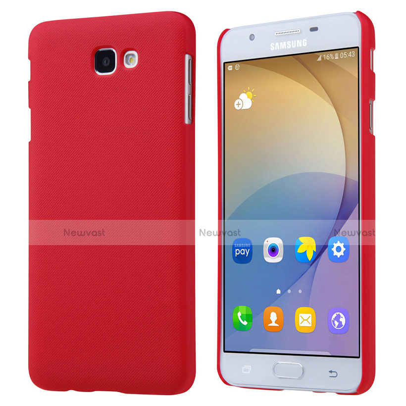 Hard Rigid Plastic Matte Finish Cover for Samsung Galaxy On7 (2016) G6100 Red