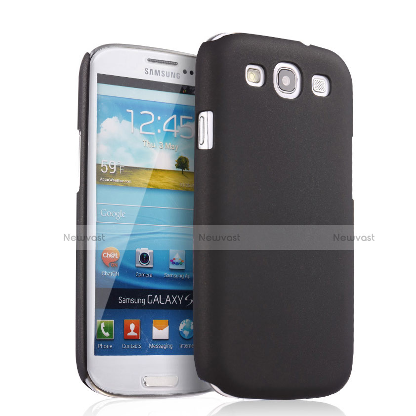 Hard Rigid Plastic Matte Finish Cover for Samsung Galaxy S3 4G i9305 Black