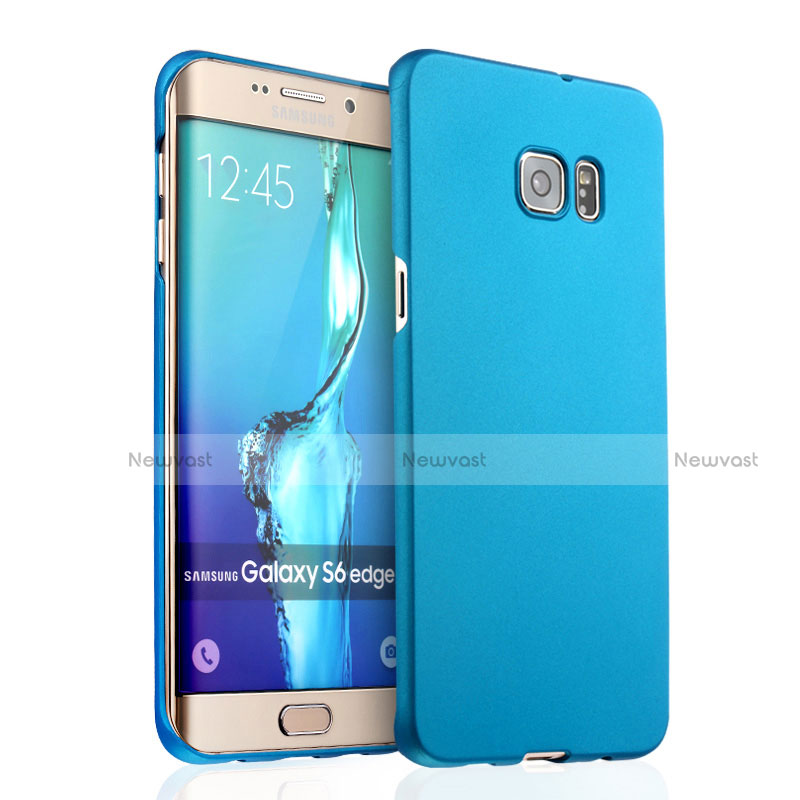 Hard Rigid Plastic Matte Finish Cover for Samsung Galaxy S6 Edge+ Plus SM-G928F Sky Blue