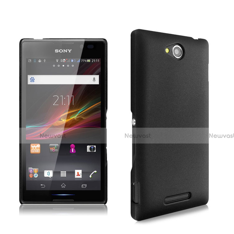 Hard Rigid Plastic Matte Finish Cover for Sony Xperia C S39h Black