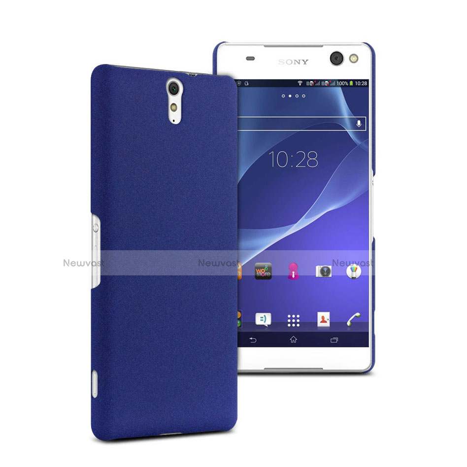 Hard Rigid Plastic Matte Finish Cover for Sony Xperia C5 Ultra Blue