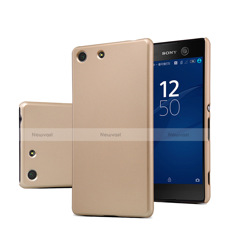 Hard Rigid Plastic Matte Finish Cover for Sony Xperia M5 Gold