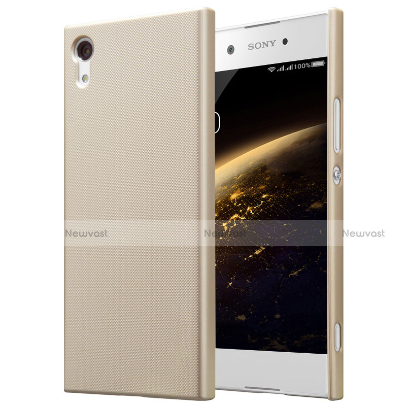 Hard Rigid Plastic Matte Finish Cover for Sony Xperia XA1 Gold