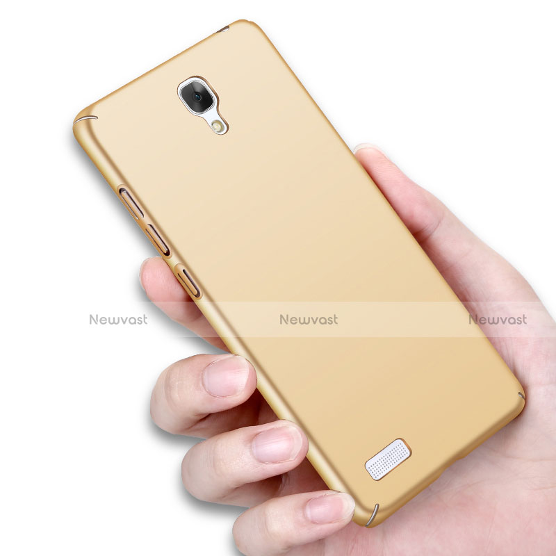 Hard Rigid Plastic Matte Finish Cover for Xiaomi Redmi Note Prime Gold