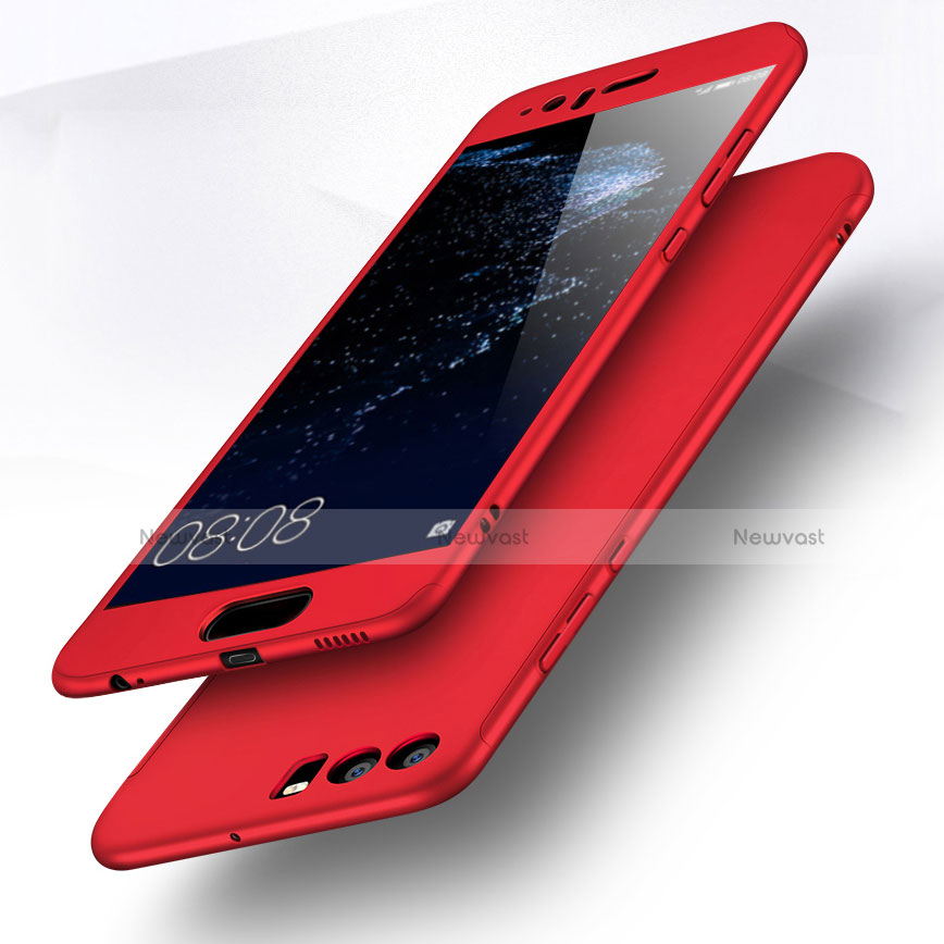 Hard Rigid Plastic Matte Finish Cover M02 for Huawei P10 Plus Red